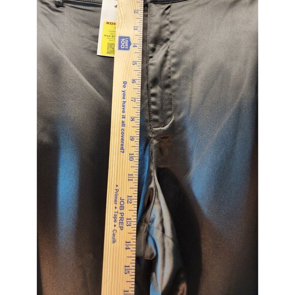 Intempo Womens Cargo Pants Black Satin Silk Ruched Leg Drawstring Size 16 Multi - Picture 8 of 11